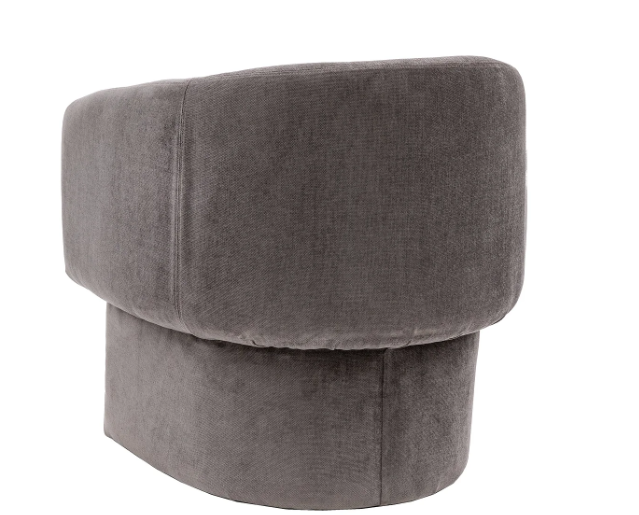 Curved Accent Chair and Footstool