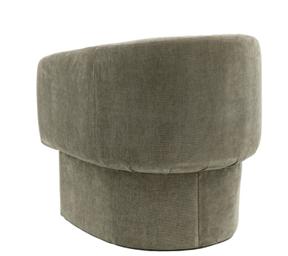 Curved Accent Chair and Footstool